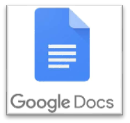 Logoen og programikonet til Google Docs