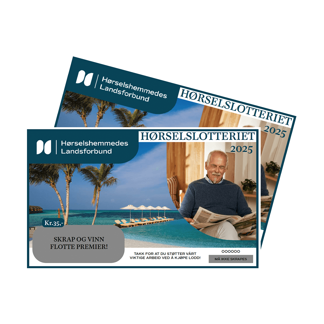 Bilde av 2 lodd i Hørselslotteriet 2025